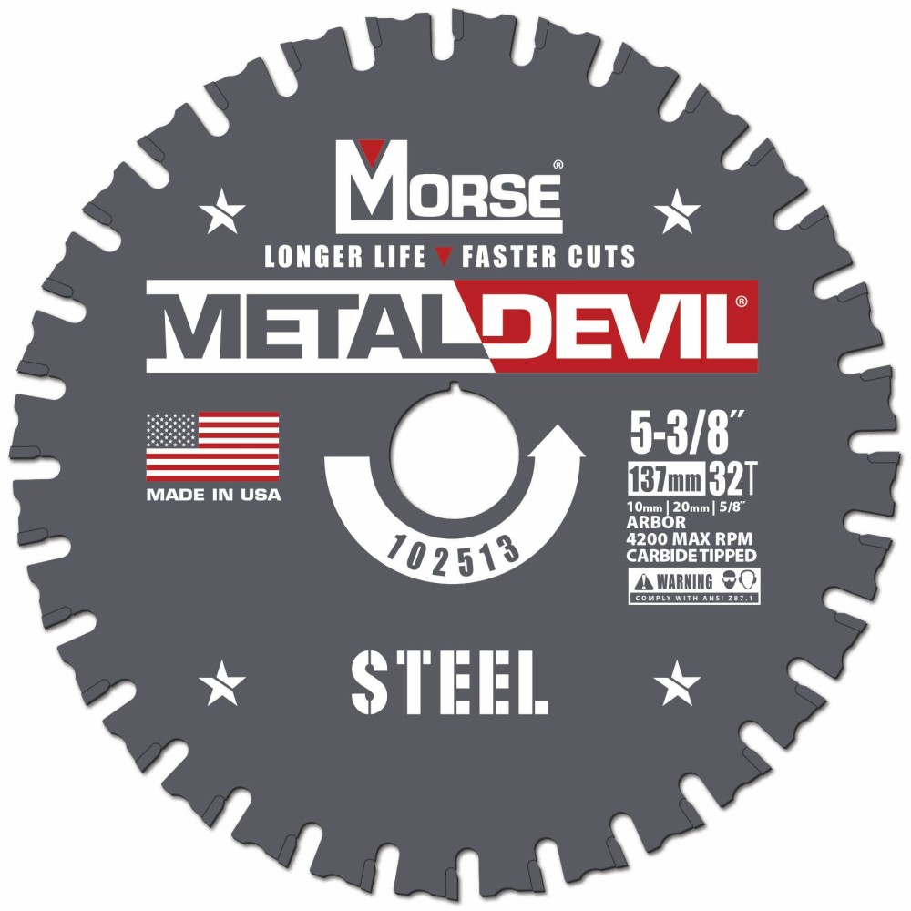 MK Morse 5 3/8″ 32 Tooth Metal Devil Steel Circular Saw Blade - Ascmtools