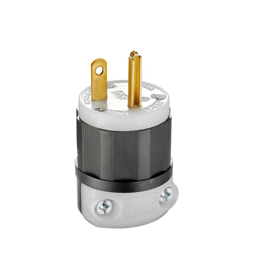 Leviton 20A 250V 2 Pole 3 Wire Nylon Straight Blade Plug - Ascmtools