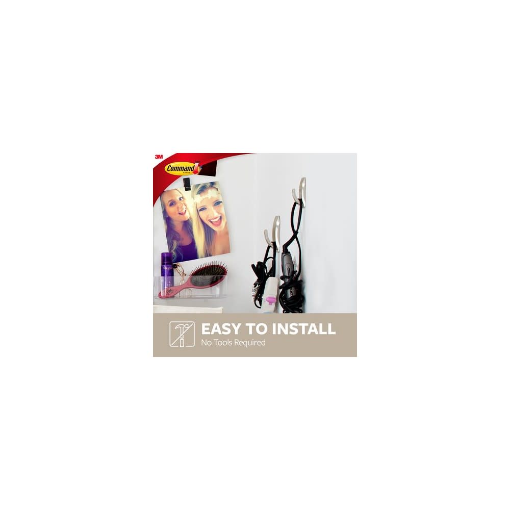 3M Command Medium Modern Reflections Brushed Nickel Metal Hook - Ascmtools