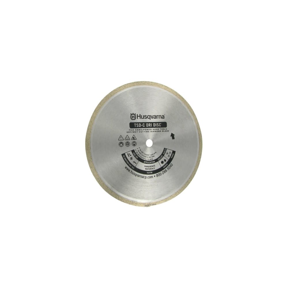 Husqvarna Diamond TSD-C Saw Blade 10″ Dri Disc Continuous Rim - Ascmtools