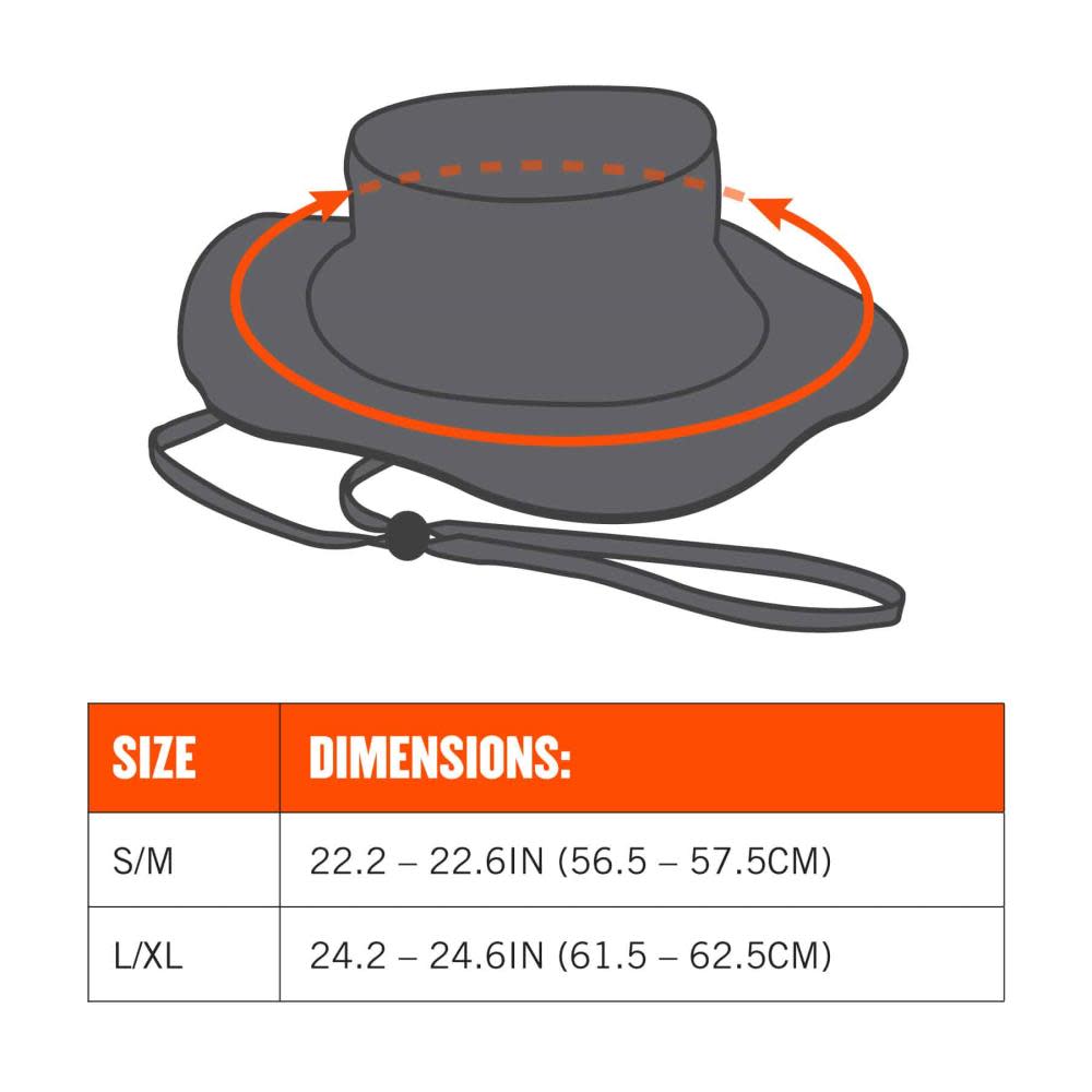Ergodyne Chill Its 8936 Lightweight Ranger Hat with Mesh Paneling Khaki L/XL - Ascmtools