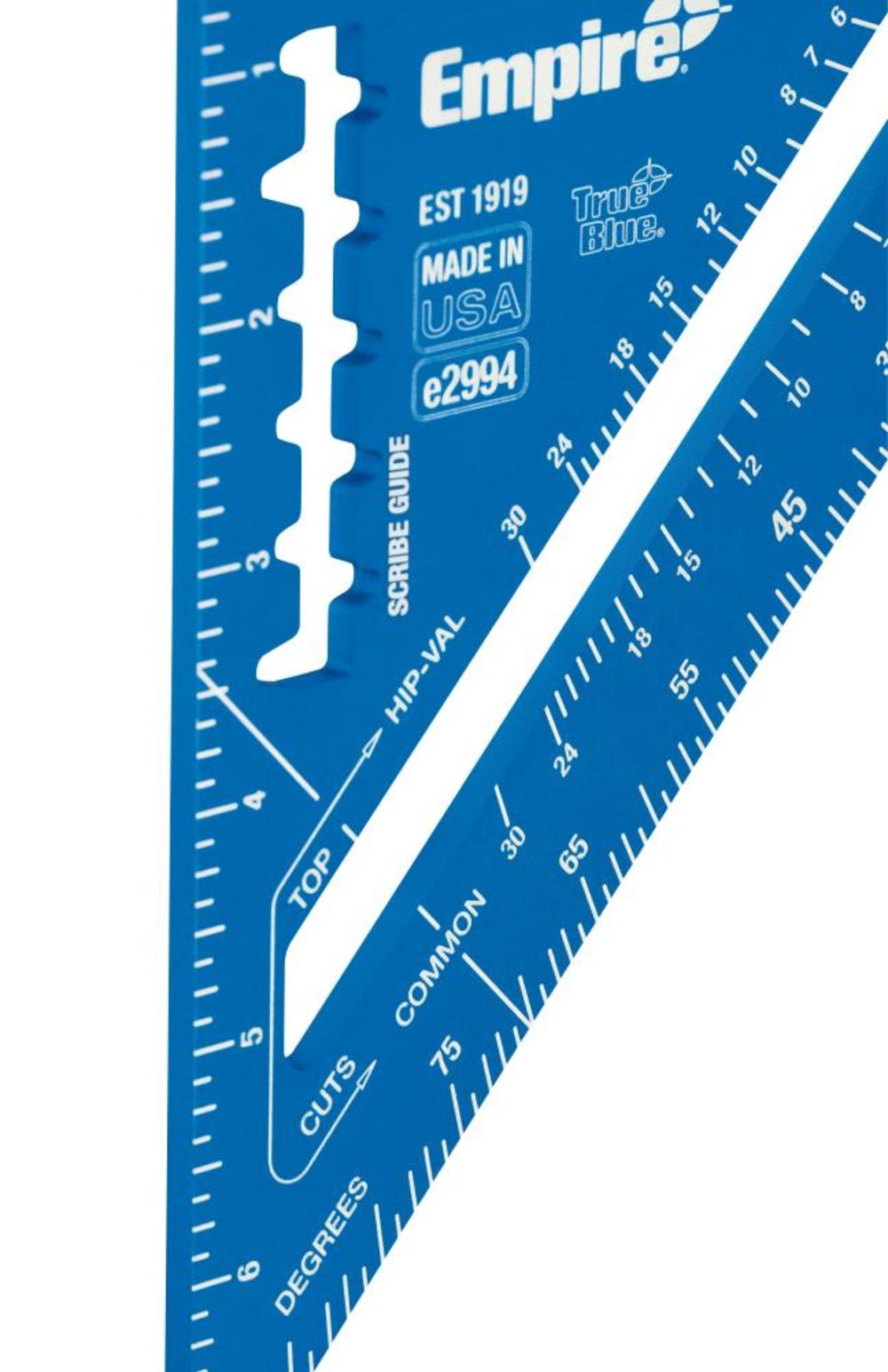 Empire Level 7 in. True Blue Laser Etched Rafter Square - Ascmtools