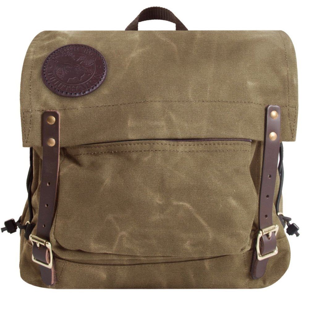 Duluth Pack 17 Liter Capacity Wax Khaki Canvas Front Portage Pack - Ascmtools