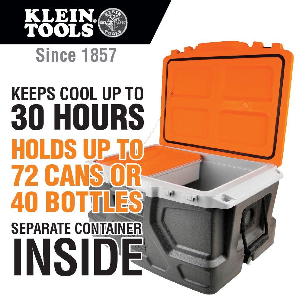 Klein Tools Cooler 48-Quart Ice Cooler Box - Ascmtools
