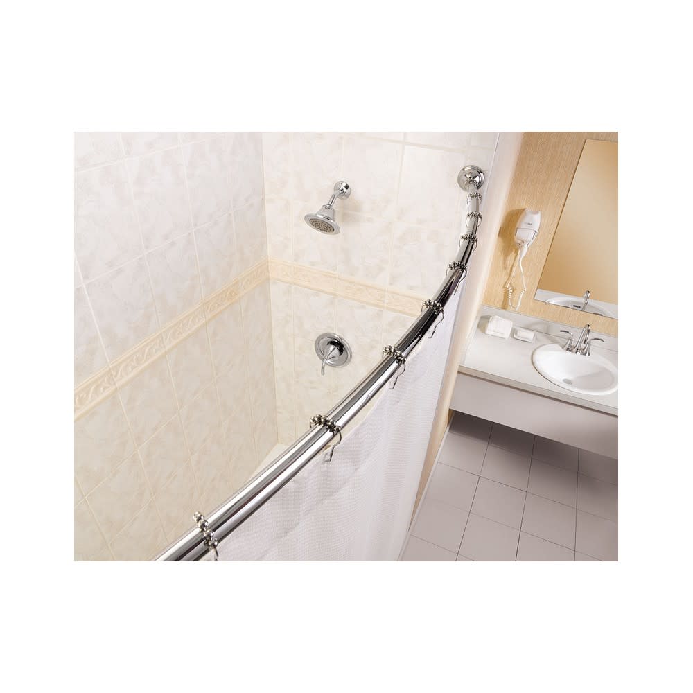 Moen Shower Rod Chrome 72″ Adjustable Curved - Ascmtools