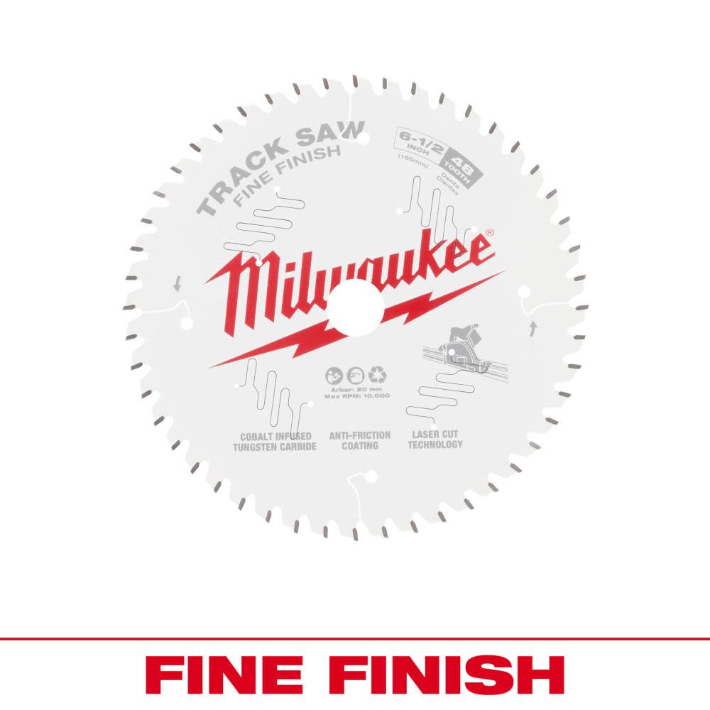 Milwaukee 6 1/2″ 48T Fine Finish Track Saw Blade - Ascmtools