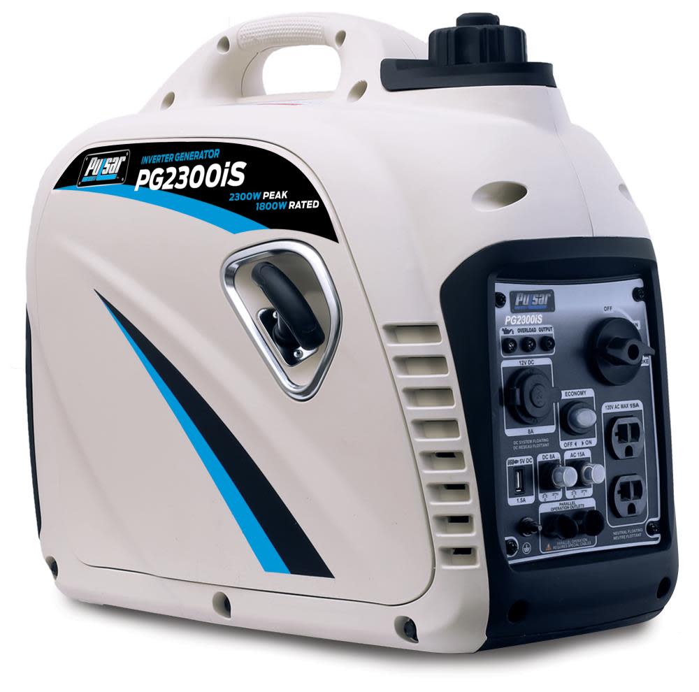 Pulsar Products 2300-Watt/1800-Watt Gasoline Powered Recoil Start Inverter Generator with CARB Compliant 80CC Ducar Engine - Ascmtools