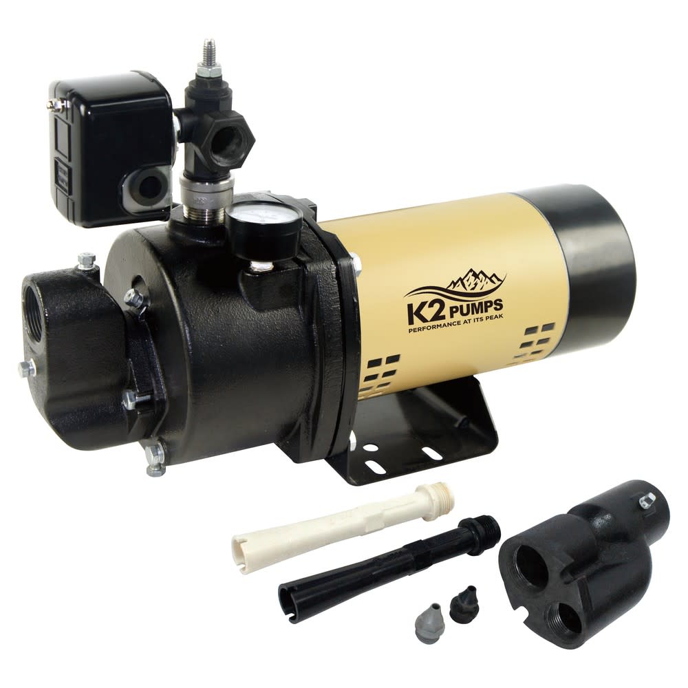 K2 Pumps Convertible Jet Pump 3/4 HP Lead Free Cast Iron 115/230V - Ascmtools
