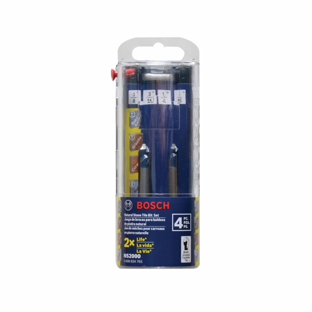 Bosch Natural Stone Tile Set 4pc - Ascmtools