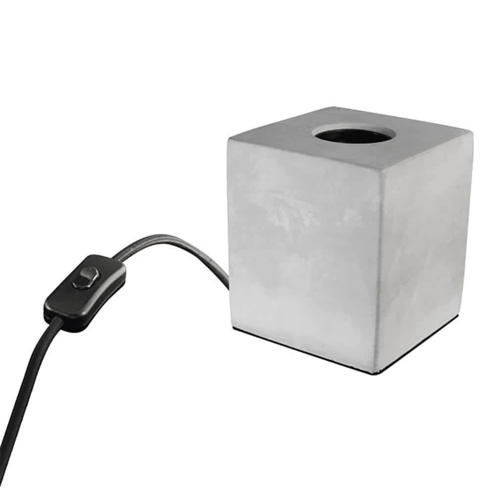 Feit Electric Gray 60W Industrial Style Table Cube Lamp Base - Ascmtools