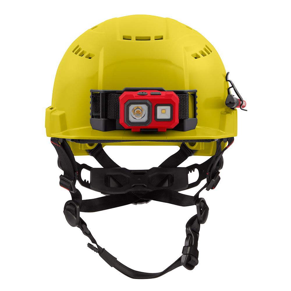 Milwaukee Yellow Front Brim Vented Safety Helmet with BOLT Class C - Ascmtools