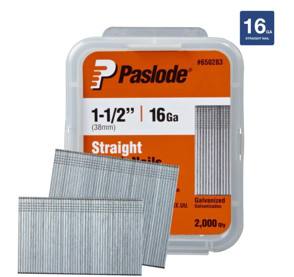 Paslode 2000 Pack 1-1/2″ 16 Ga Galv Straight Finishing Nails - Ascmtools