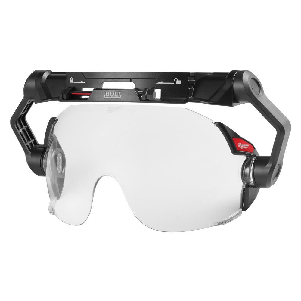 Milwaukee BOLT Eye Visor Clear Dual Coat Lens Compatible with Safety Helmets & Hard Hats - Ascmtools