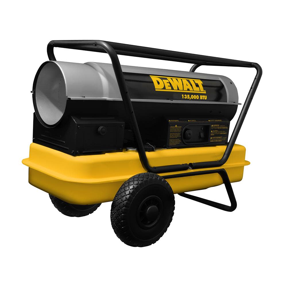 DEWALT Reconditioned Heater 135000 BTU Heavy Duty Forced Air Kerosene Job Site - Ascmtools