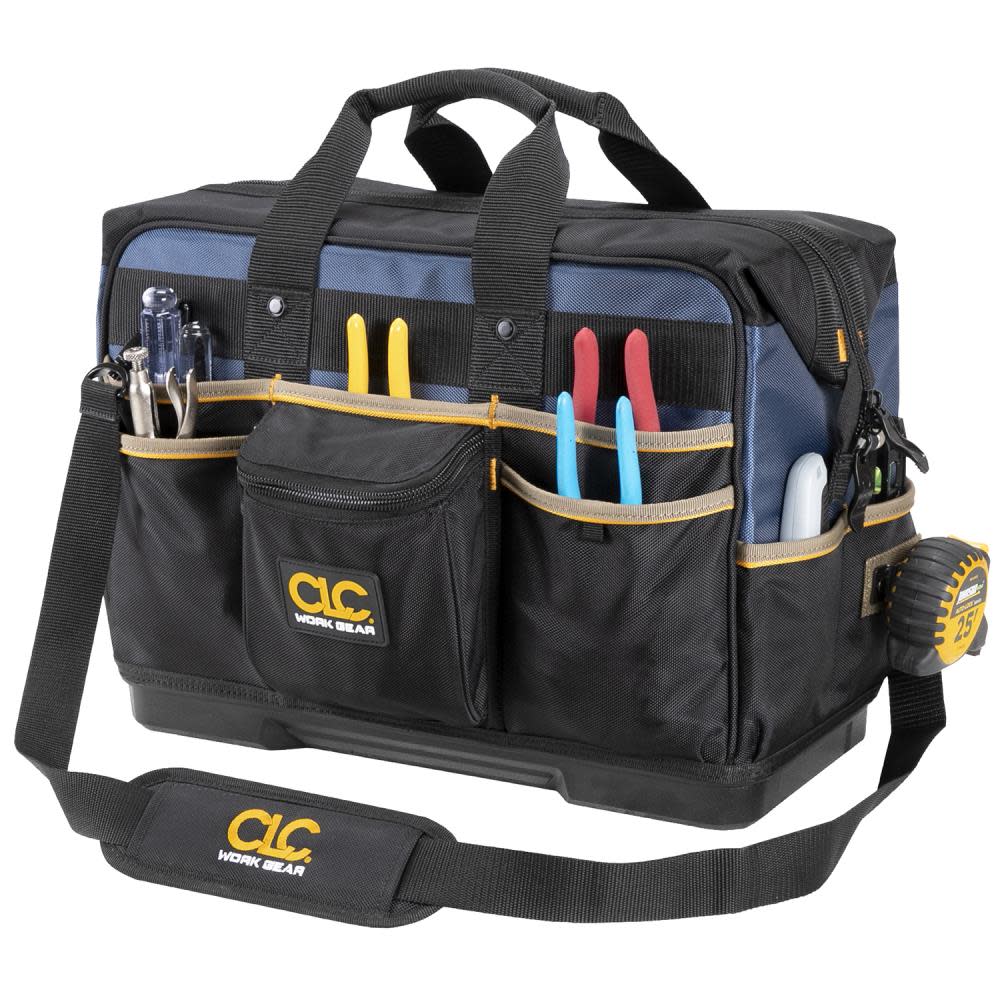 CLC Contractor Tool Bag Molded Base Closed Top 19″ - Ascmtools