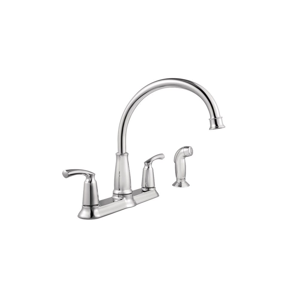 Moen Bexley Kitchen Faucet with Side Spray Chrome 2 Handle High Arc - Ascmtools