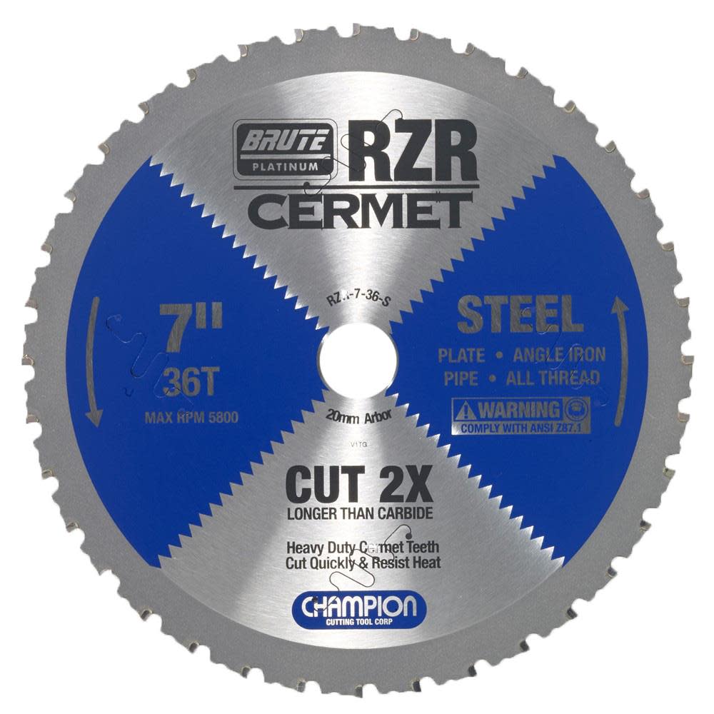 Champion Cutting Tool Cermet Tipped Circular Saw Blade 7″ (Steel Cutting) - Ascmtools