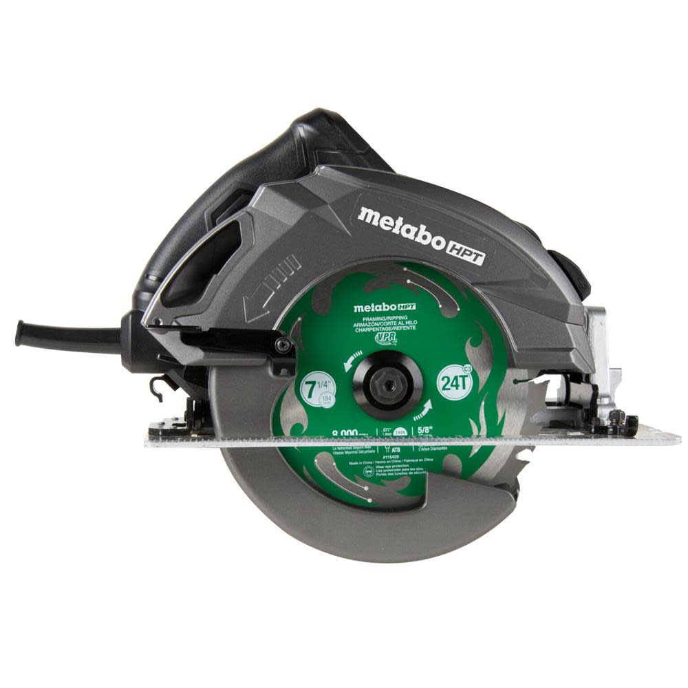 Metabo HPT 7-1/4 In. Pro Grade Circular Saw 15 Amp 6800 RPM Rip Max - Ascmtools