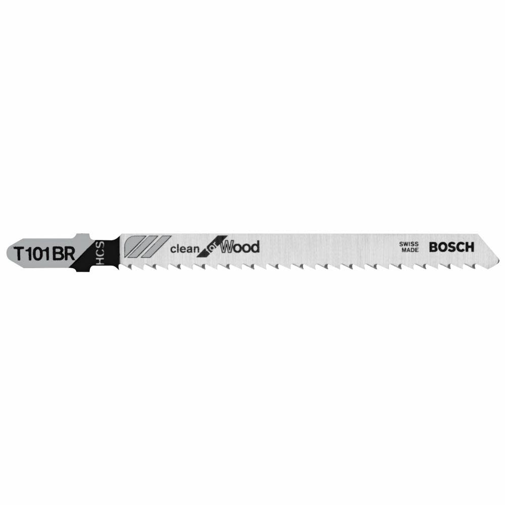 Bosch 5 pc. 4 In. 10 TPI Reverse Pitch Clean for Wood T-Shank Jig Saw Blades - Ascmtools