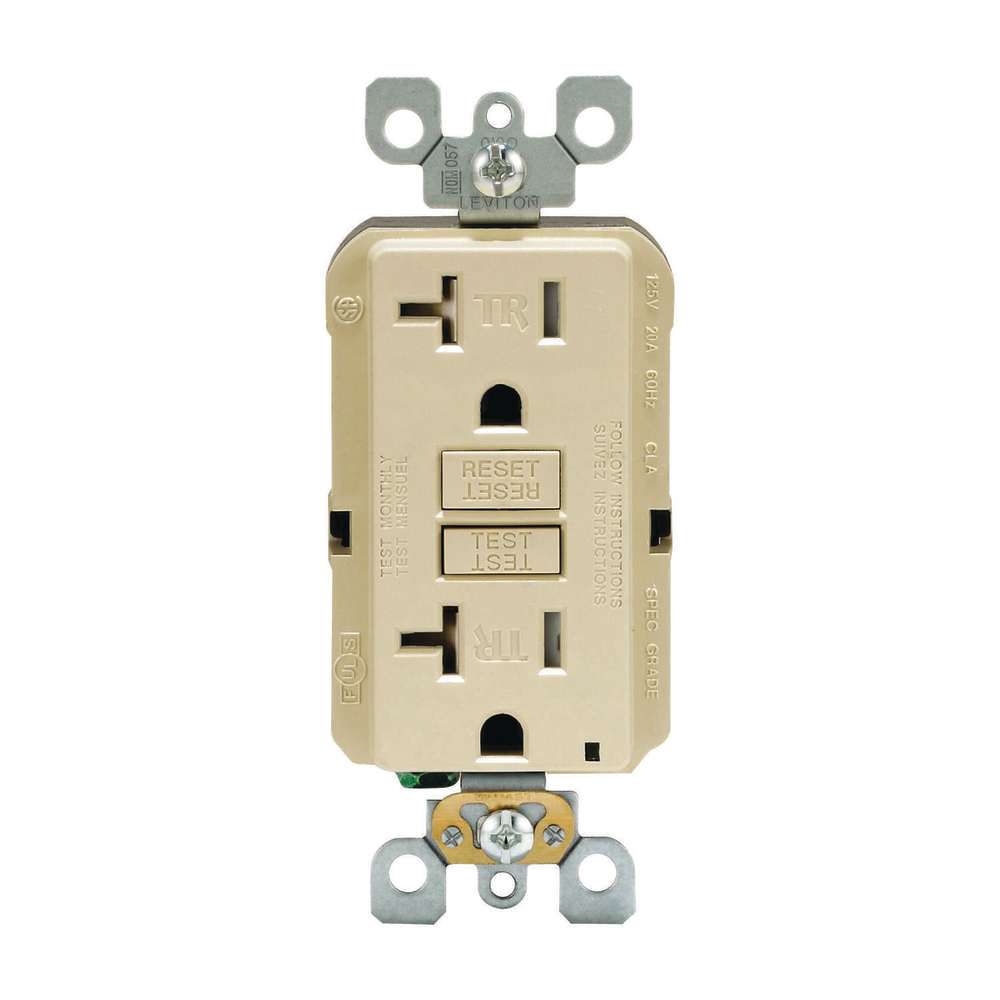 Leviton SmartlockPro GFCI Outlet 20A 125V Duplex Ivory NEMA 5-20R - Ascmtools