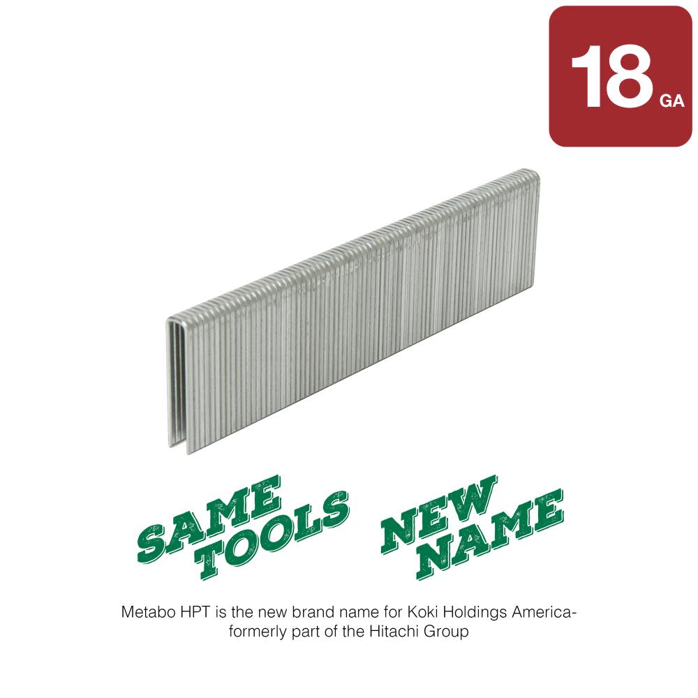 Metabo HPT Crown Staples 1/4″ x 5/8″ 18 Gauge Electro Galvanize 5000qty - Ascmtools