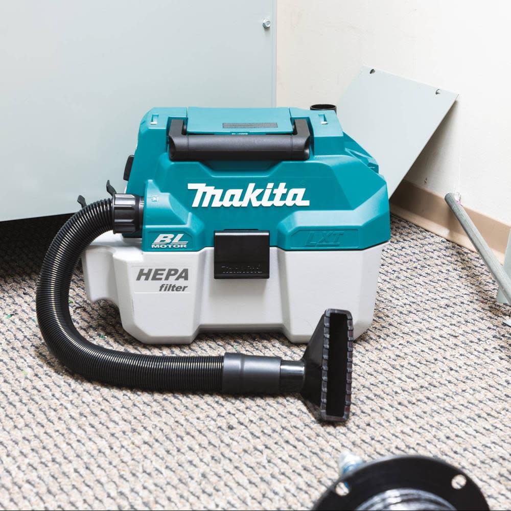 Makita 18V LXT 2 Gallon HEPA Portable Wet/Dry Dust Extractor/Vacuum Kit - Ascmtools