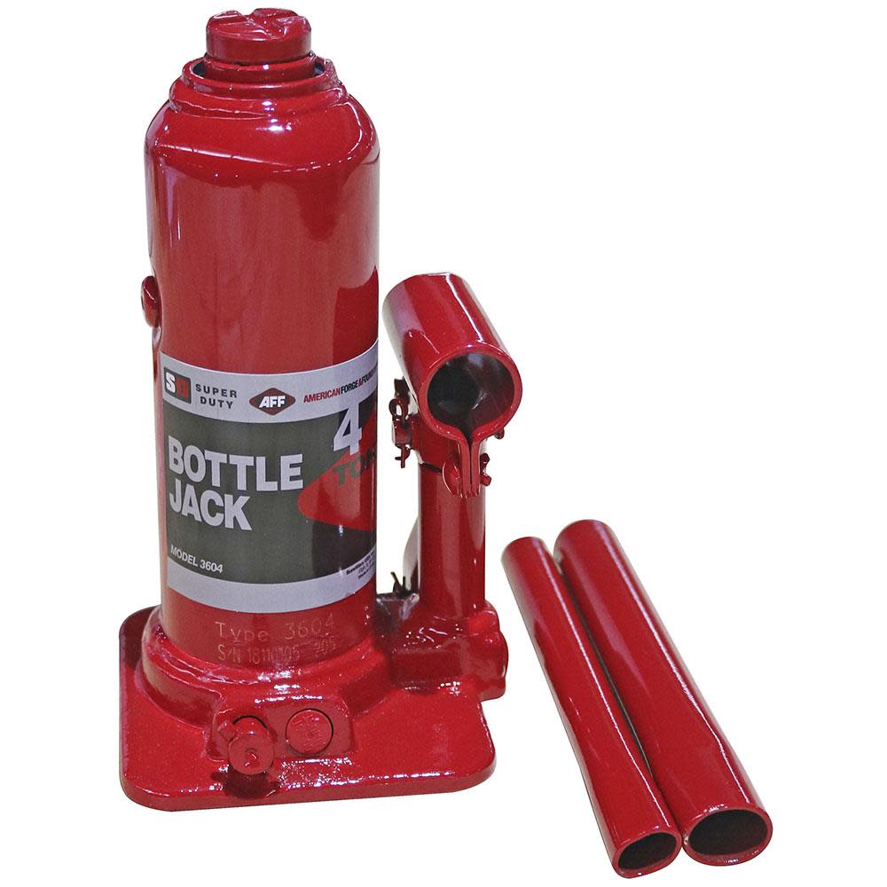 American Forge Super Duty 4 Ton Hydraulic Bottle Jack Manual Welded Cylinder - Ascmtools