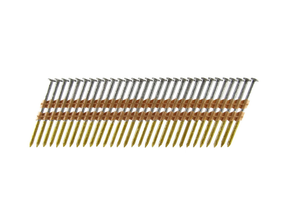 B and C Eagle 2x.113 Round Head Plastic Collated Ring HDG Framing Nails 3000pc - Ascmtools