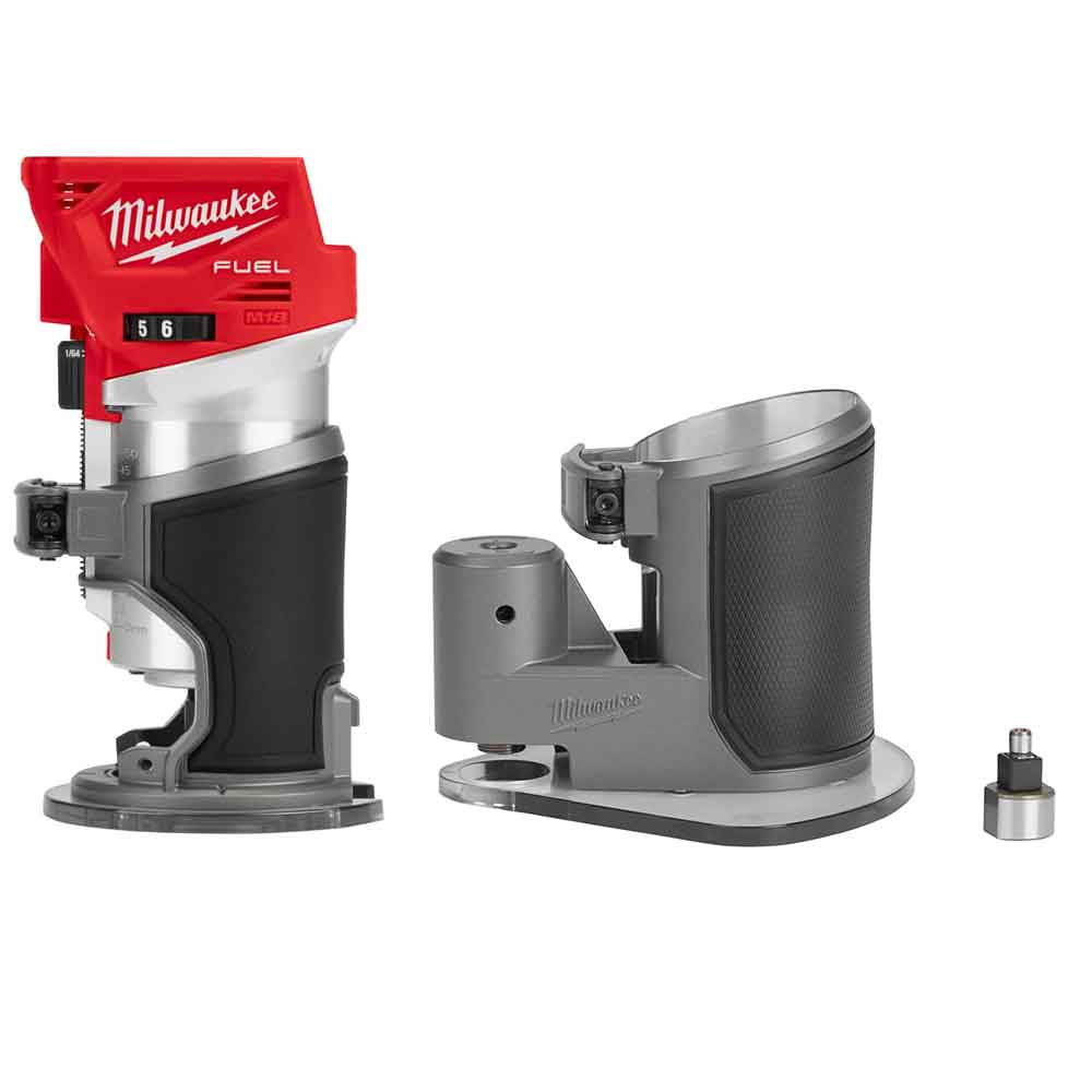 Milwaukee M18 FUEL Compact Router with Offset Base (Tool & Bases Only) - Ascmtools
