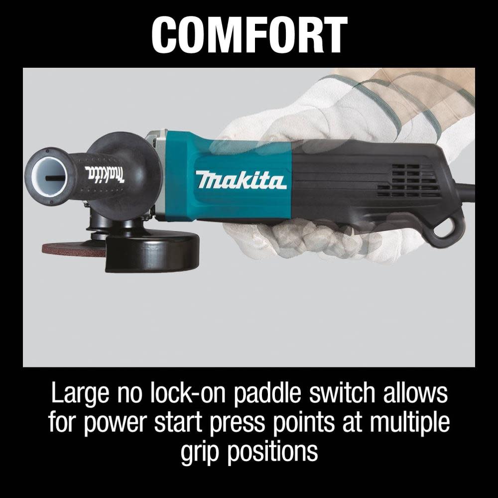 Makita 4-1/2″ Paddle Switch Angle Grinder with Non-Removable Guard - Ascmtools