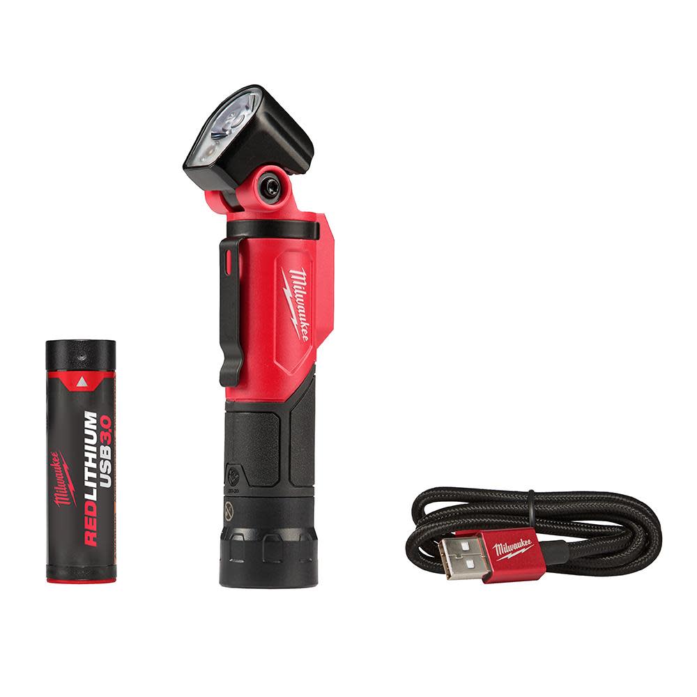 Milwaukee USB Rechargeable Pivoting LED Flashlight - Ascmtools