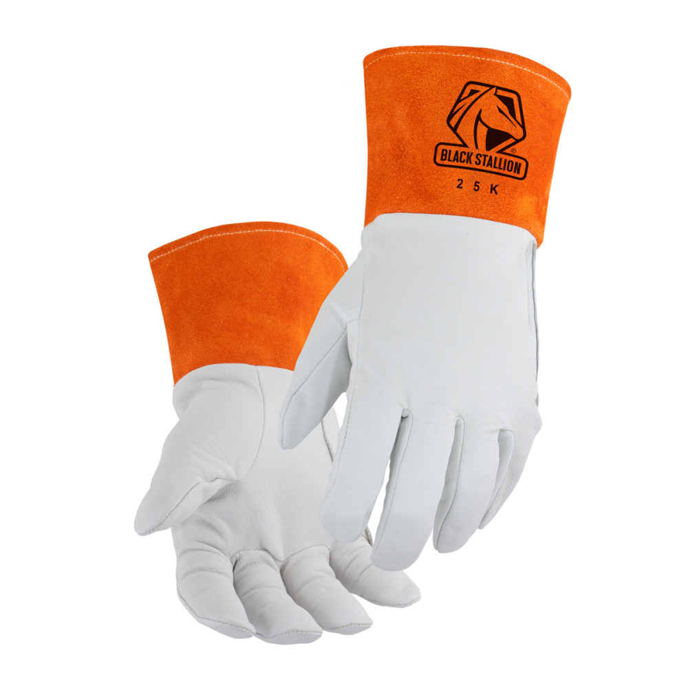 Black Stallion Premium Grain Kidskin TIG Gloves XL - Ascmtools