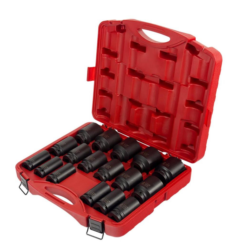 Sunex 3/4 In. Drive Deep SAE Impact Socket Set 17 pc. - Ascmtools