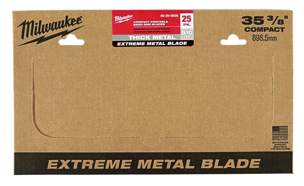 Milwaukee Extreme Thick Metal Band Saw Blades 25PK Compact - Ascmtools