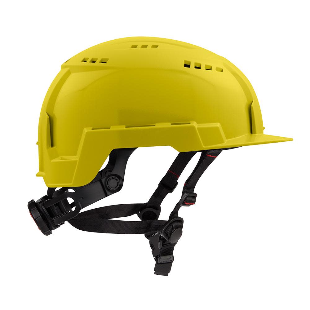 Milwaukee Yellow Front Brim Vented Safety Helmet with BOLT Class C - Ascmtools