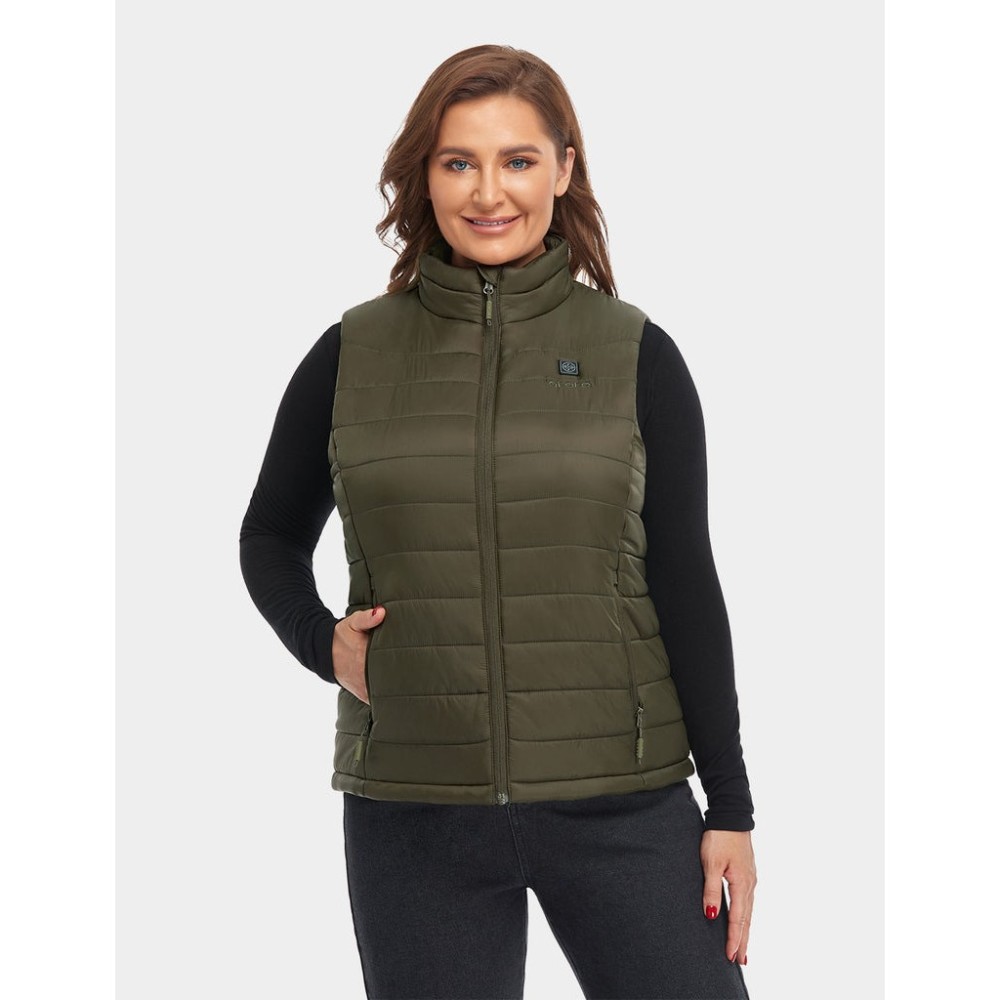 ORORO Womens Green Classic Heated Vest Kit XL - Ascmtools