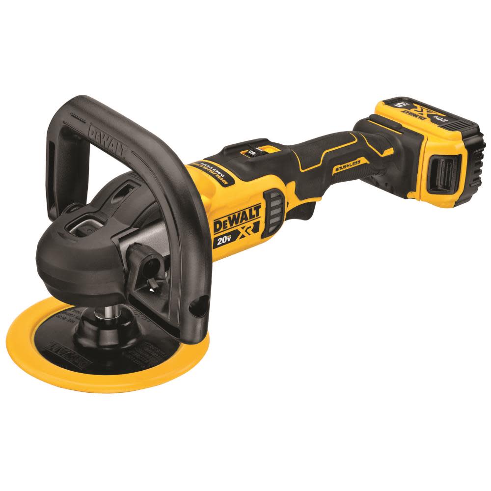 DEWALT 20V MAX* XR 7 in (180mm) Cordless Variable Speed Rotary Polisher Kit - Ascmtools