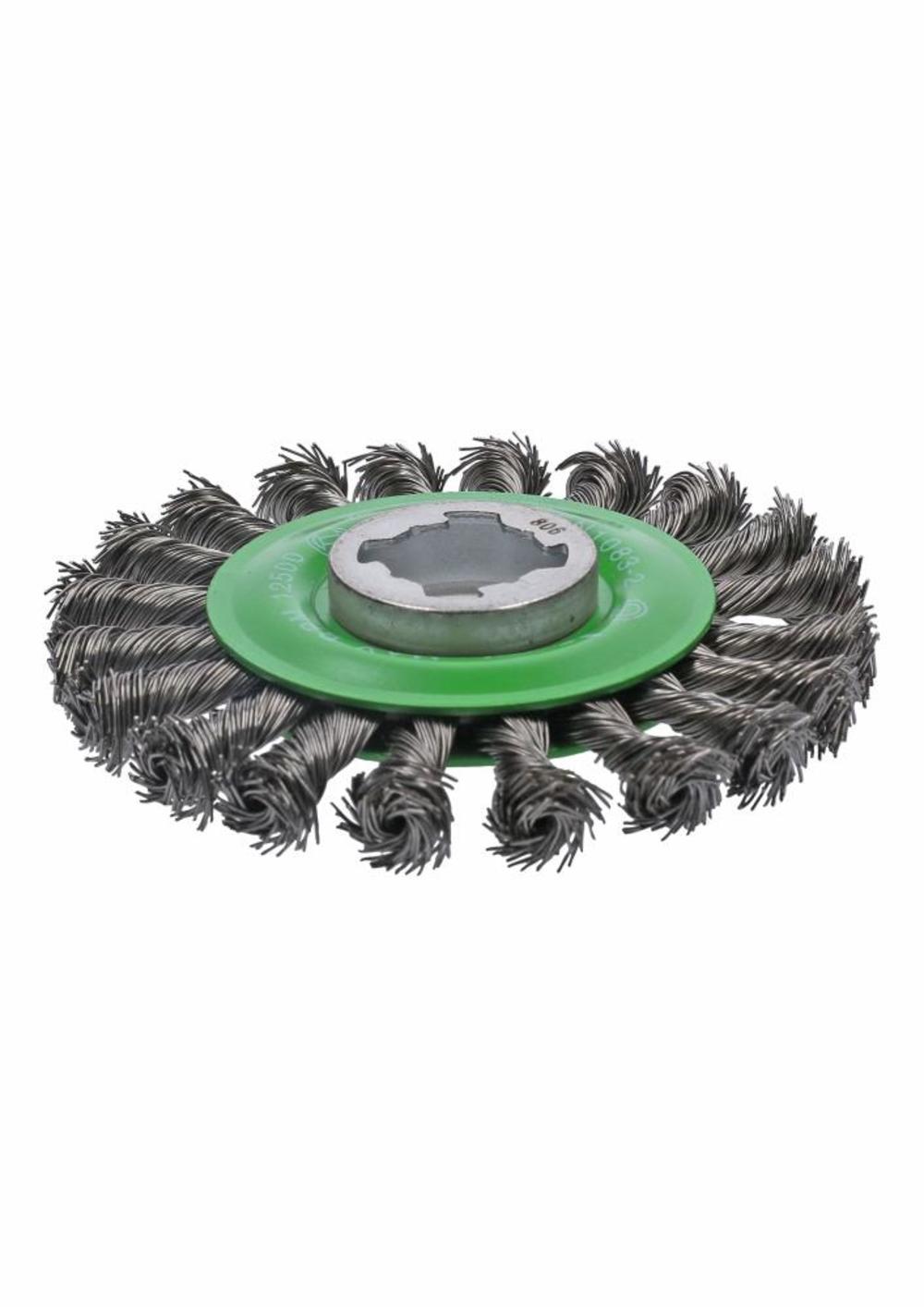 Bosch 4-1/2 In. Wheel Dia. X-LOCK Arbor Stainless Steel Full Cable Knotted Wire Wheel - Ascmtools