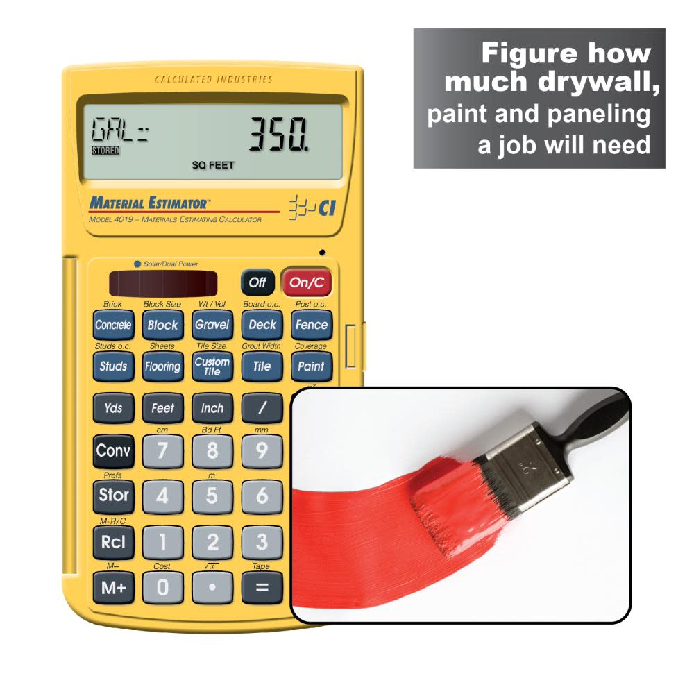 Calculated Industries Material Estimator Building Materials Estimating Calculator - Ascmtools