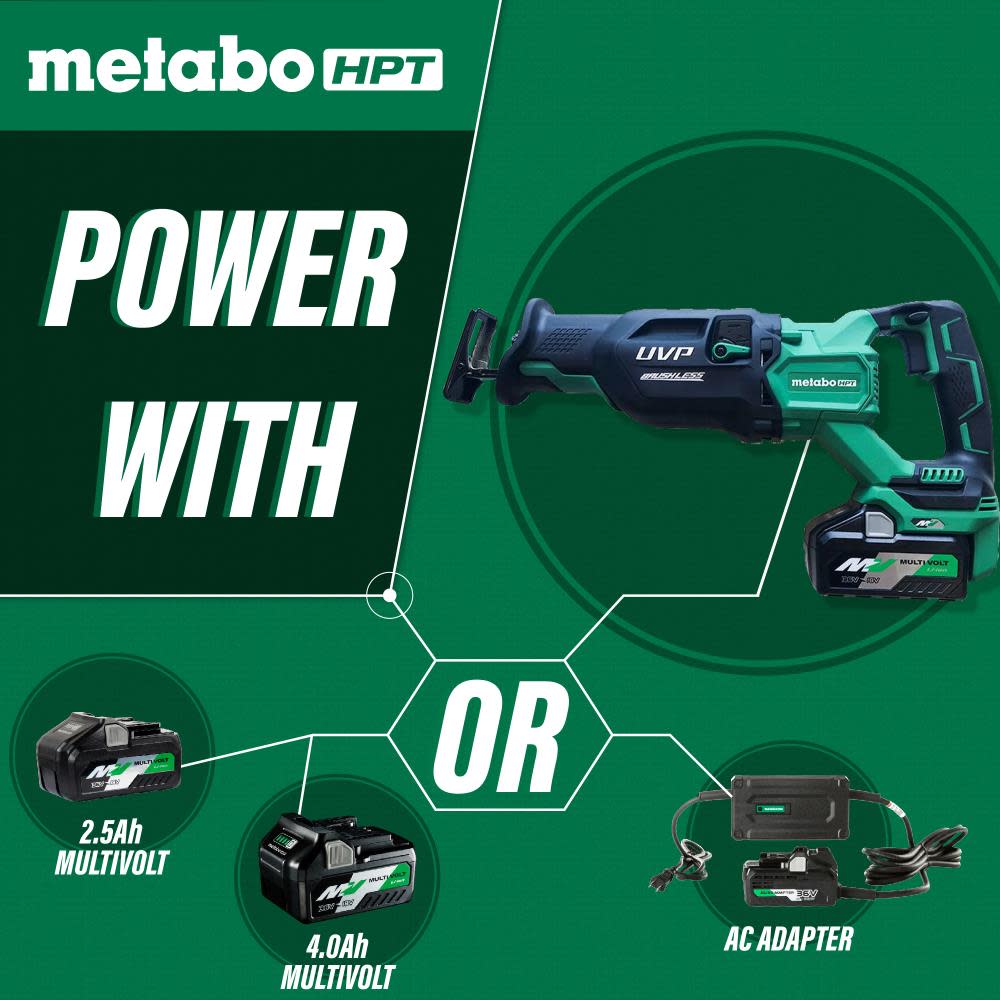 Metabo HPT Multivolt 36V Brushless Reciprocating Saw (Bare Tool) - Ascmtools