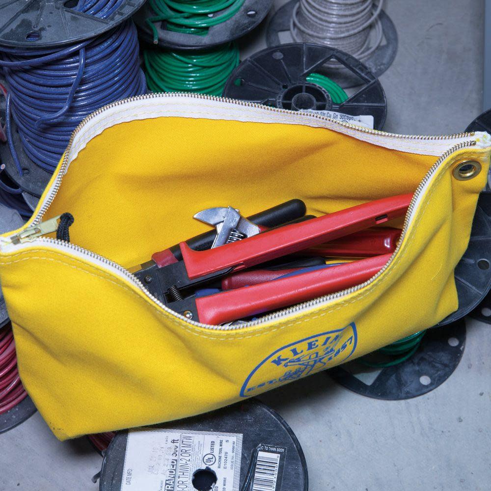 Klein Tools Canvas Tool Bag with Zipper Yellow - Ascmtools