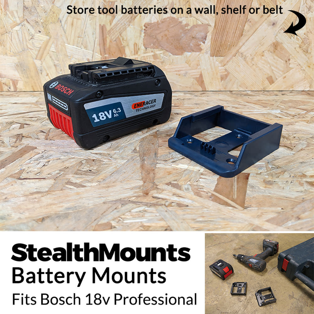 Stealthmounts Battery Mount Bosch 18V Blue 6pk - Ascmtools