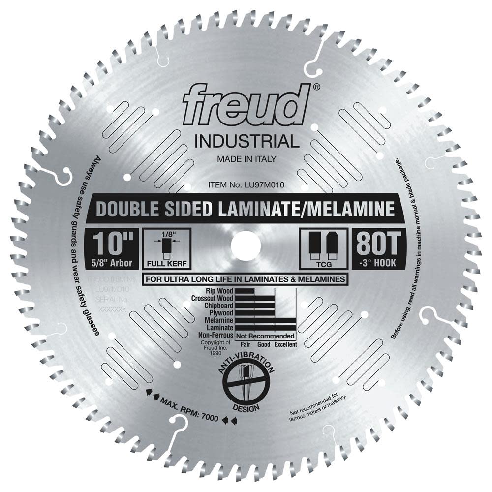 Freud 10″ Blade for Double Sided Laminate/Melamine - Ascmtools