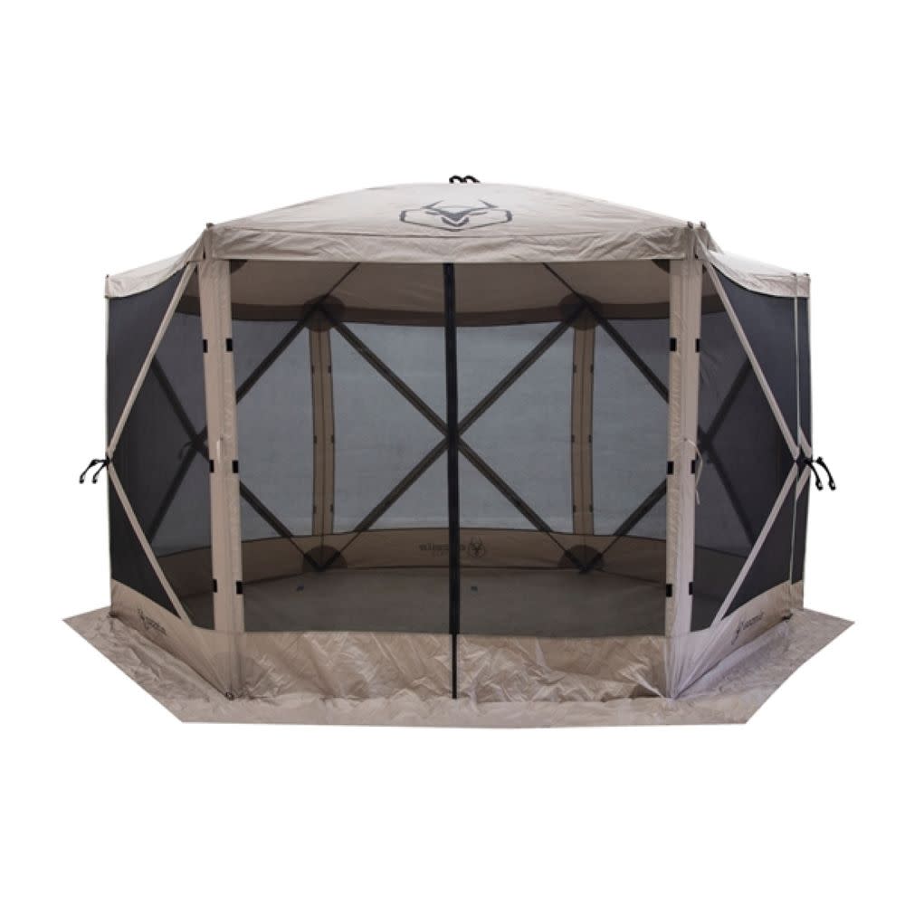 Gazelle G6 Gazebo 6 Sided 124 X 124″ Portable Desert Sand - Ascmtools