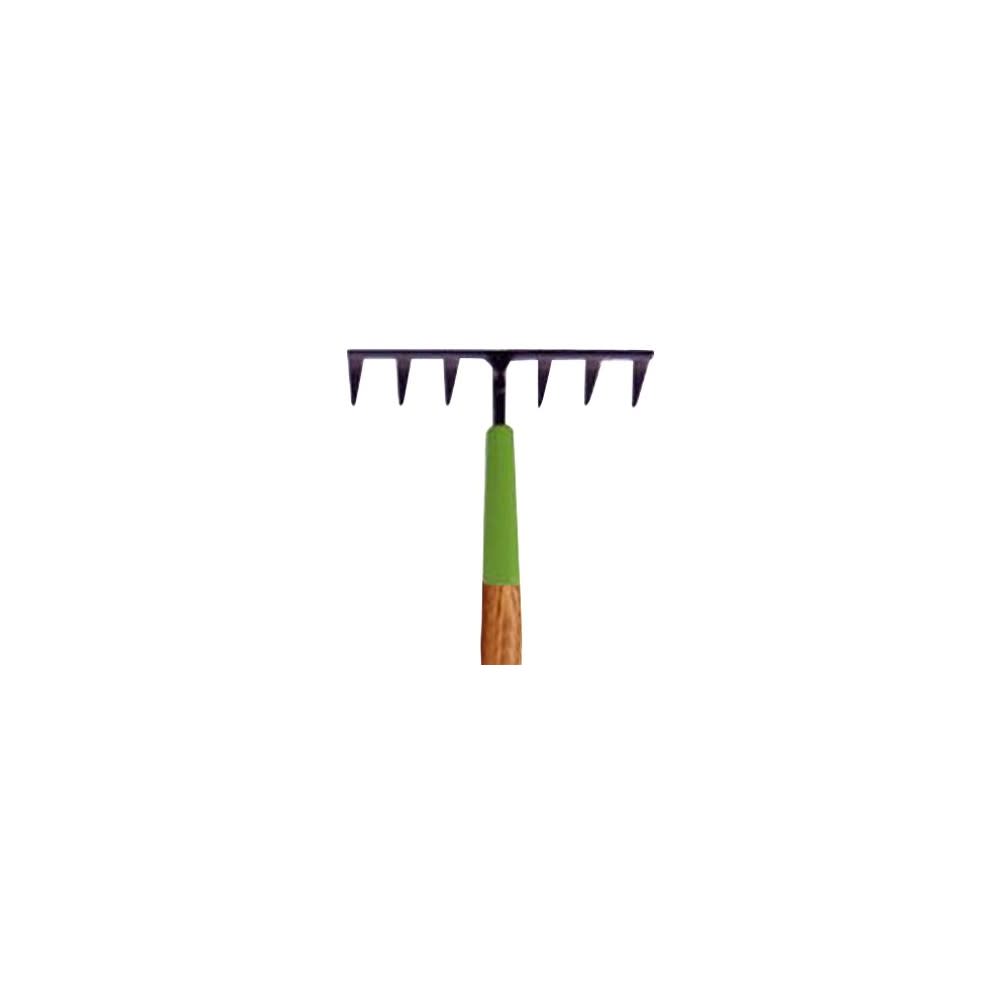 Ames 7-Tine Welded Floral Level Rake with 48 In. Wood Handle - Ascmtools