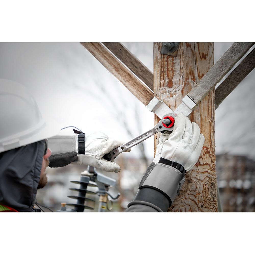 Milwaukee Linemans 5-in-1 Ratcheting Wrench - Ascmtools