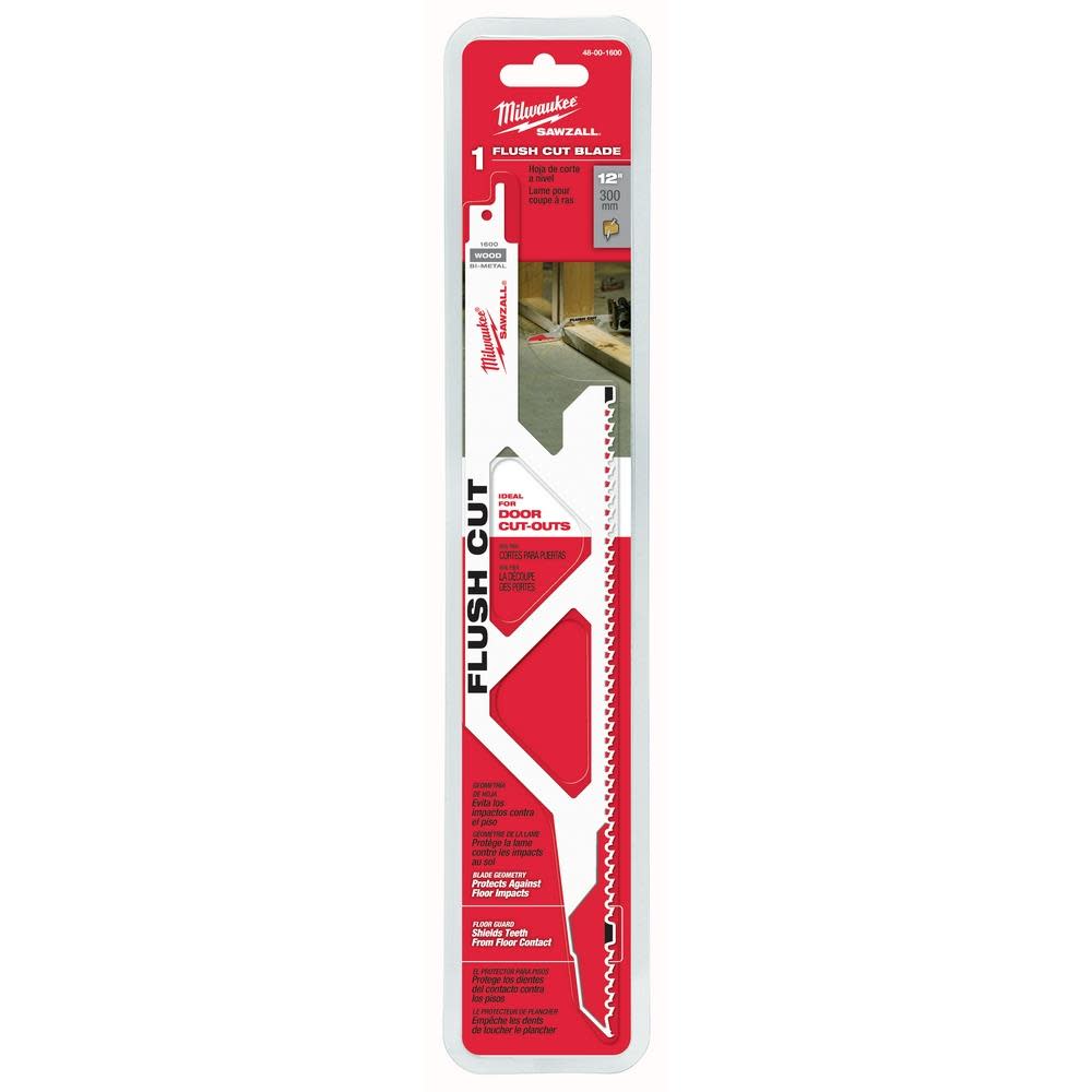 Milwaukee Flush Cut SAWZALL Blade - Ascmtools