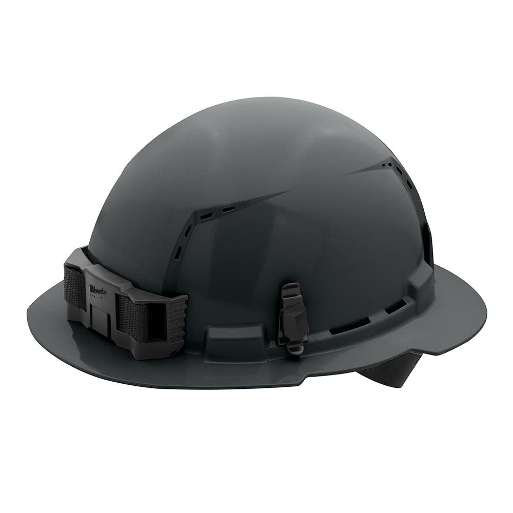 Milwaukee Gray Full Brim Vented Hard Hat with 4pt Ratcheting Suspension Type 1 Class C - Ascmtools