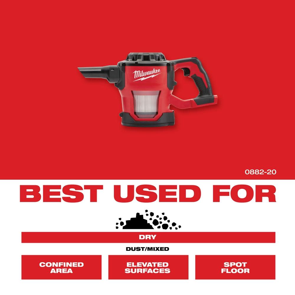 Milwaukee M18 Compact Vacuum - Ascmtools