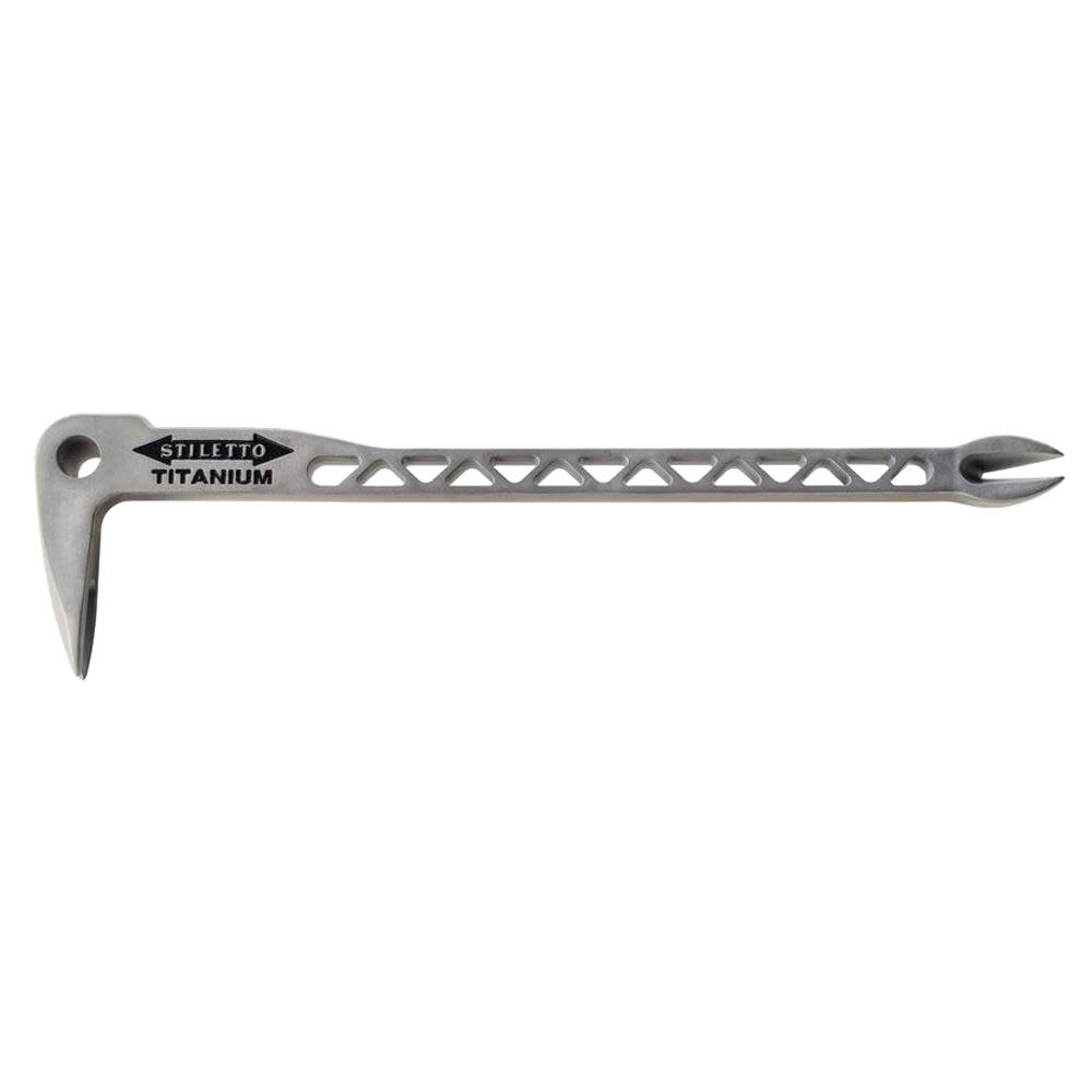 Stiletto 12 in. Titanium Claw Bar Nail Puller with Dimpler - Ascmtools